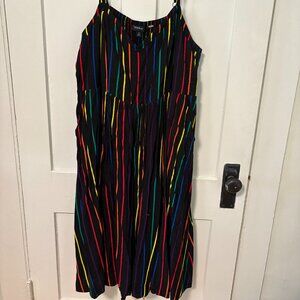 Torrid Rainbow Dress with Pockets